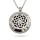 Collar Difusor Acero Plateado Aceite Esencial Flor