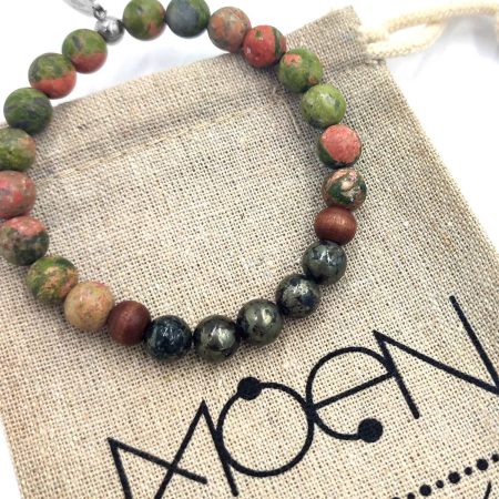 Pulsera MOEN Gubat Pirita, Unikate y Madera Saddle Brown-P5 Pulsera MOEN Gubat Pirita, Unikate y Madera Saddle Brown-P5