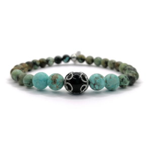 Pulsera MOEN Turkuaz Turquezas Baby Y Obsidiana Madre