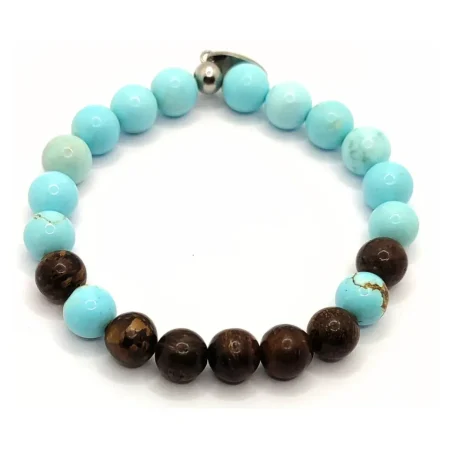 Pulsera MOEN Bleu Turquesa y Broncita 5 Pulsera MOEN Bleu Turquesa y Broncita