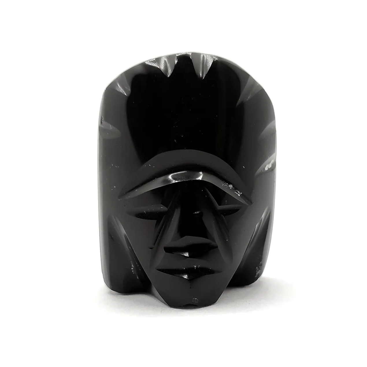 Mini Cabezas Artesanales de Obsidiana
