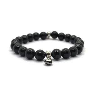 Pulsera MOEN Kaitse Onix con Charm de Ojo Turco Negro