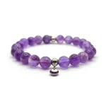 Pulsera MOEN Serenite Amatista con Charm de Ojo Turco Morado