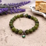 Pulsera MOEN Umid Jade Chino con Charm de Ojo Turco Verde