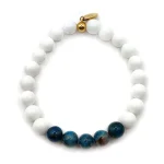 Pulsera MOEN Dostee Jade Blanco y Apatita