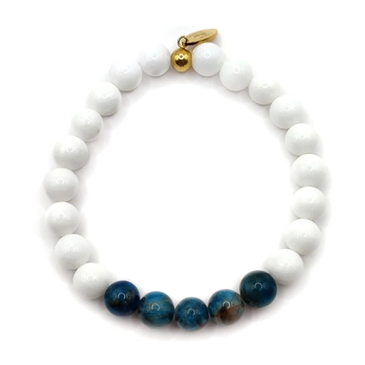 Pulsera MOEN Dostee Jade Blanco y Apatita