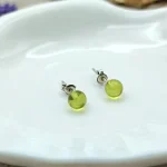 Aretes MOEN Kavya Ámbar Colombiano Esfera y Plata (2)