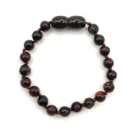 Pulsera MOEN Amara Ámbar Báltico Piedras Redondas Cherry para Bebé (3)