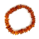 Pulsera MOEN Vishnu Ambar Báltico Piedras Planas Naranja (2)