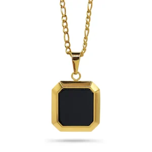 Collar MOEN Nocte Obsidiana Cuadrado