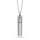 Collar Difusor Acero Plateado Aceite Esencial Floral