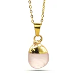 Collar MOEN Karuna Mini Gota de Cuarzo Rosado