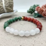 Pulsera MOEN Alba Coral, Jade Blanco y Aventurina Verde (1)