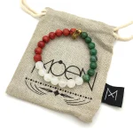 Pulsera MOEN Alba Coral, Jade Blanco y Aventurina Verde (2)