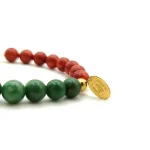 Pulsera MOEN Alba Coral, Jade Blanco y Aventurina Verde (5)