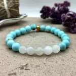 Pulsera MOEN Maréa Turquesa y Cuarzo Transparente (1)