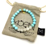 Pulsera MOEN Maréa Turquesa y Cuarzo Transparente (2)