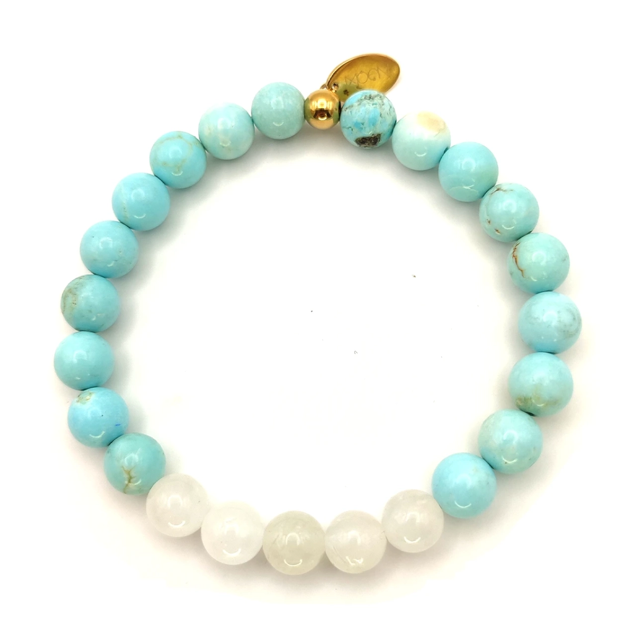 Pulsera MOEN Maréa Turquesa y Cuarzo Transparente