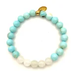 Pulsera MOEN Maréa Turquesa y Cuarzo Transparente