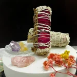 Sahumerio MOEN Atado de Salvia Blanca con Menta y Rosas (1)