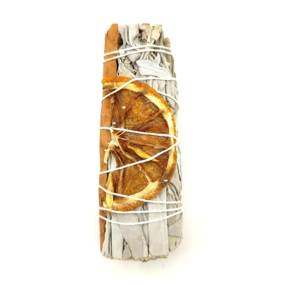 Sahumerio MOEN Atado de Salvia Blanca con Naranja y Canela